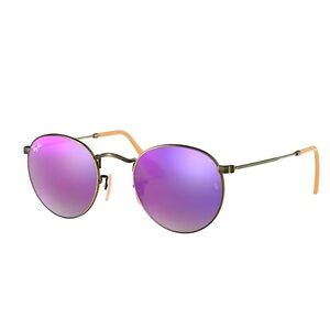 Ray-Ban Sunglasses Round Flash Lens NWT 💜